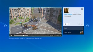 PS4 interface: "Gallery View Video"