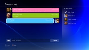 PS4 interface: "PS4 Messages"