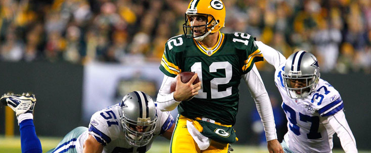 Green Bay Packers Aaron Rodgers vs Cowboys