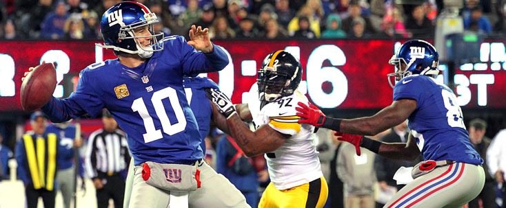 NY Giants Eli Manning Pittsburgh Steelers