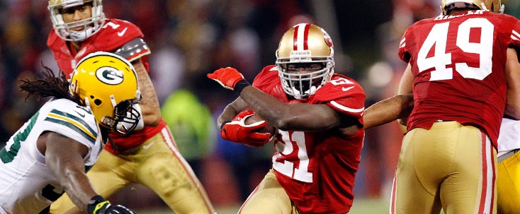 San Francisco 49ers Frank Gore against Packers