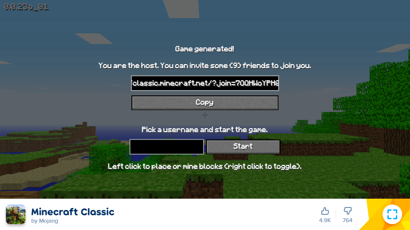 Minecraft classic