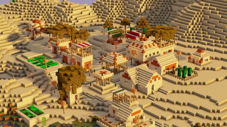Desert Minecraft Village