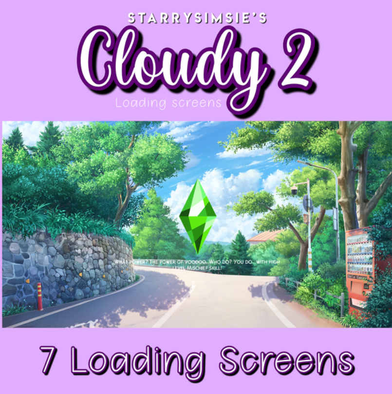 Sims 4 Anime Loading Screens by StarrySimsie