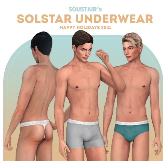 Solistair's Sims 4 Male Underwear CC Set
