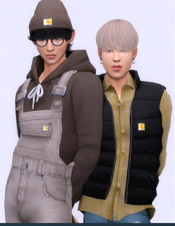 Nucrests x Simgguk Sims 4 Male CC Carhartt Collection