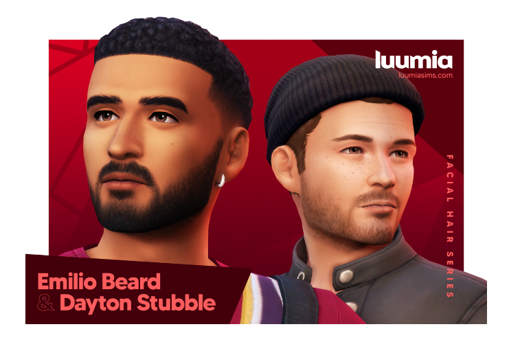 Luumia's Sims 4 Facial Hair Set