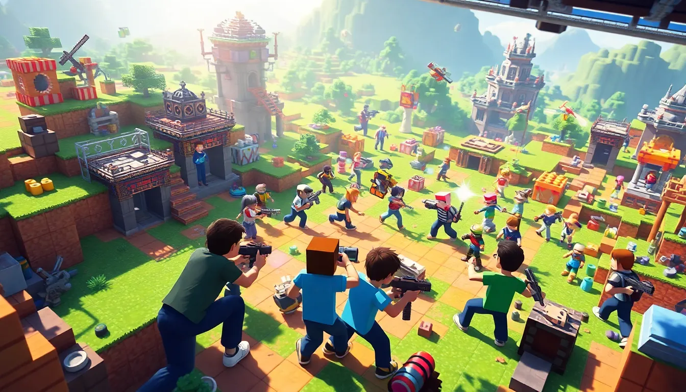 Playing Minecraft PlayBattleSquare