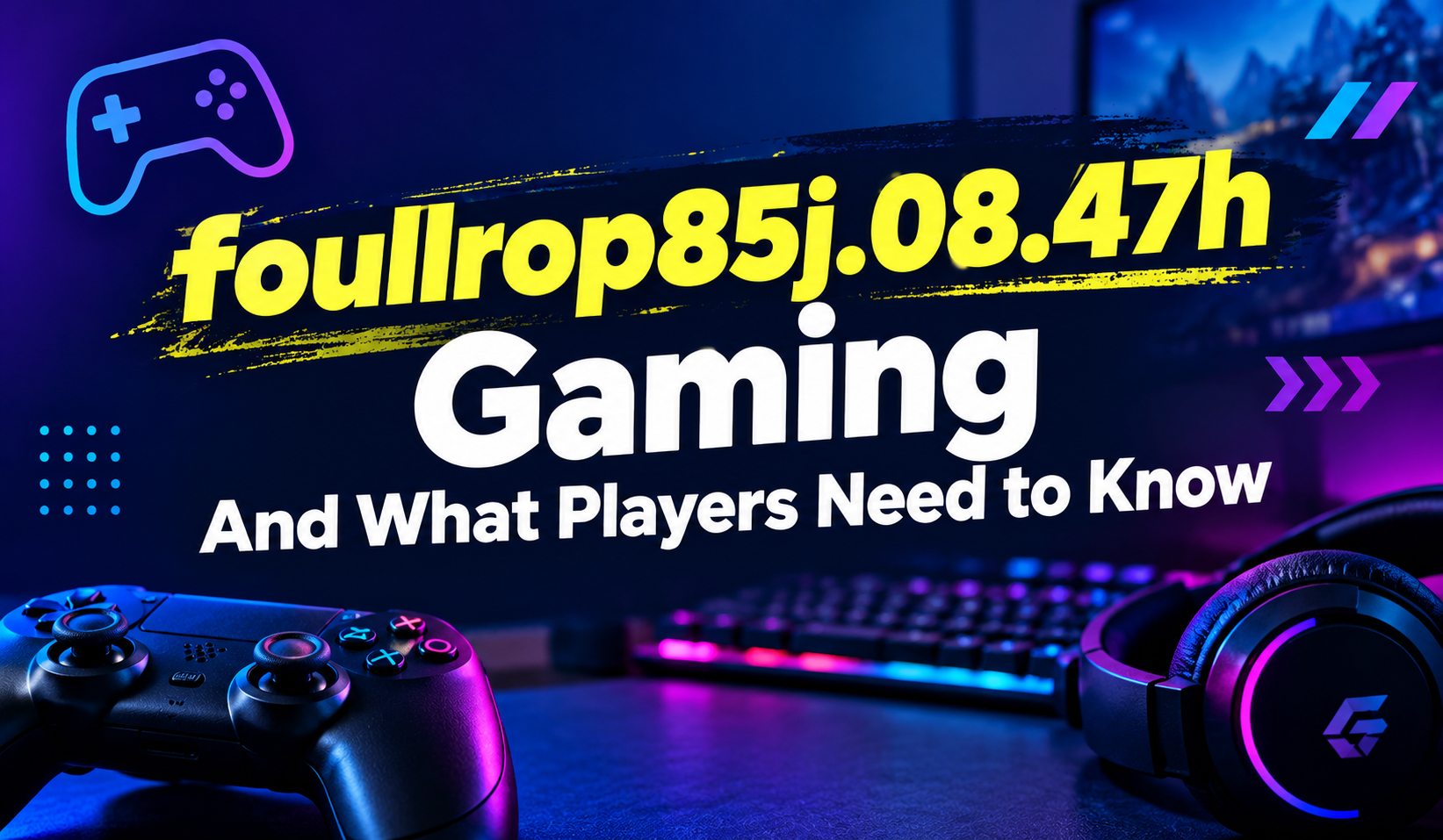 foullrop85j.08.47h Gaming And What Players Need to Know